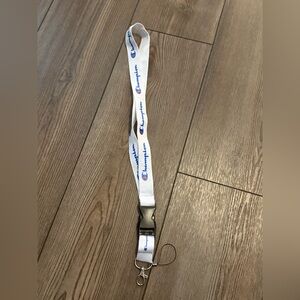 White Champion Lanyard